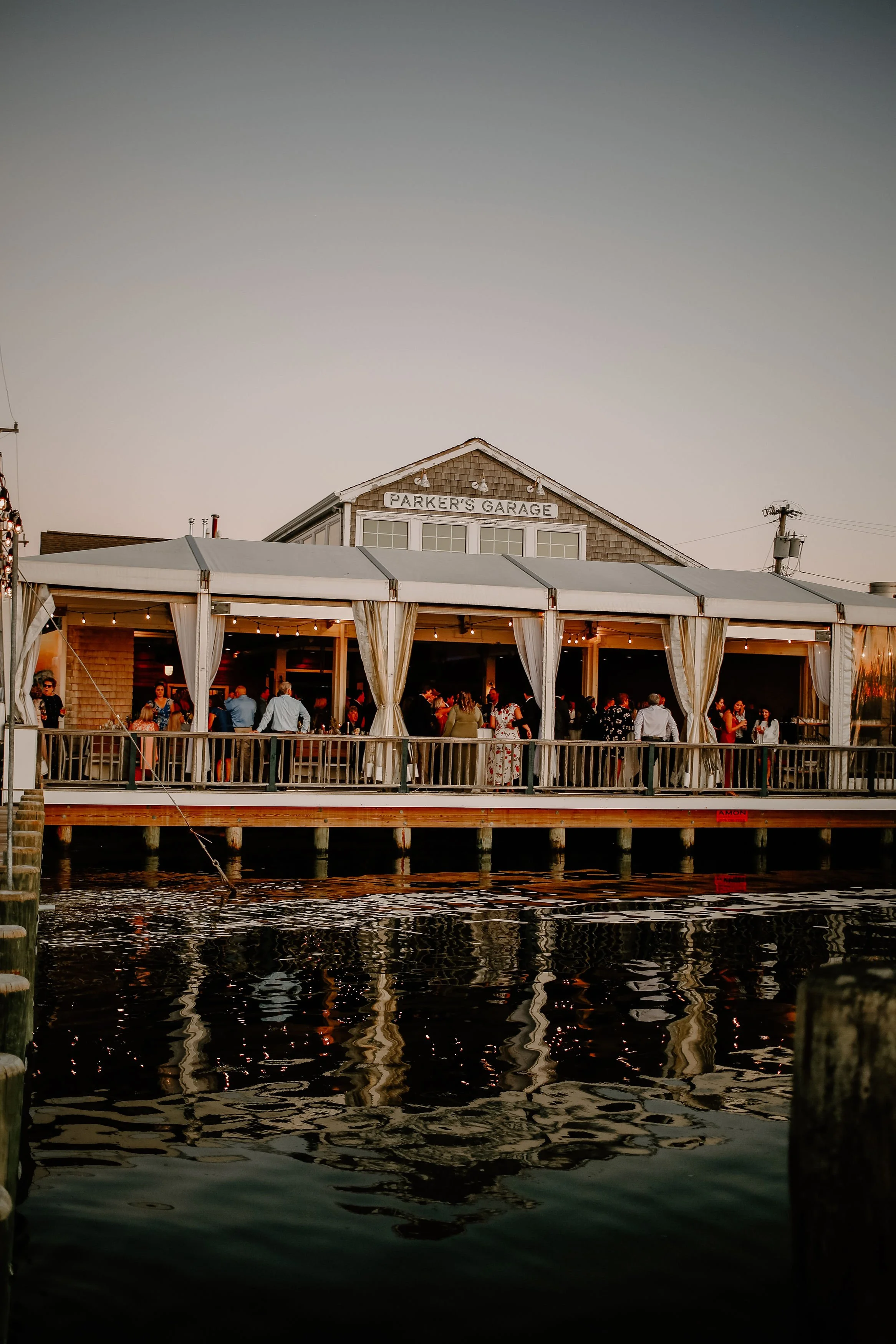 Guests gathered at a Parker's Garage private event